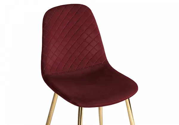 Стул на металлокаркасе Dabl wine red / gold фото 6