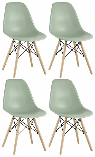 Стул Eames DSW серо-зеленый x4