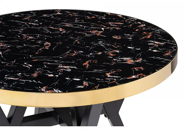 Стол Selina 80х72 black / gold фото 3