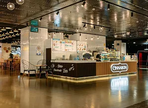 Барная стойка для кафе-пекарни Cinnabon в ТРК Меркурий Фото 6