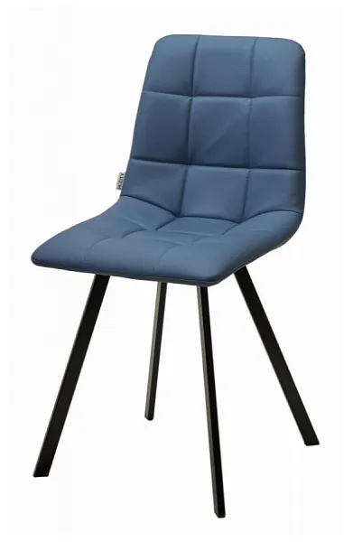 Стул CHILLI-Q SQUARE Oracul 795 Синий, экокожа PU / черный каркас,
