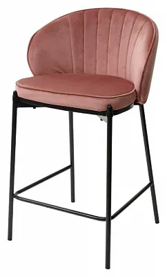 Полубарный стул WENDY BLUVEL-52 PINK (H=65cm), велюр