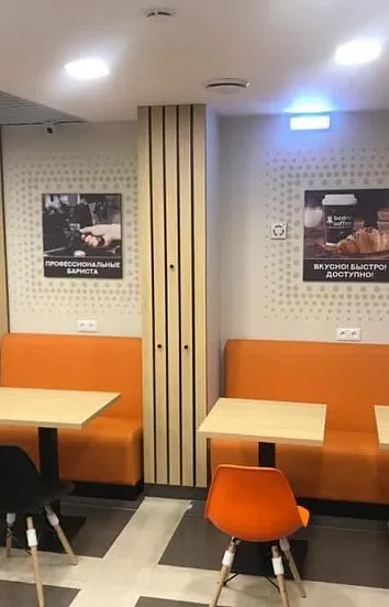 Изготовление мебели для кофейни BodroCoffee в БЦ Сириус