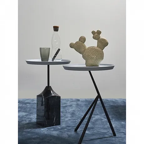 Столик кофейный Sustainable Collection, D38 см, серый/черно-белый фото 4