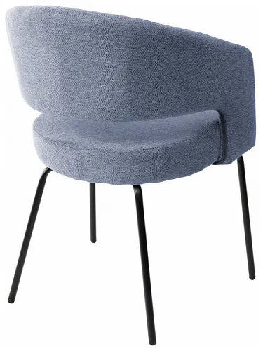Стул SNUG WZ2042-16 бледно-васильковый, фактурный велюр / черный каркас, M-City