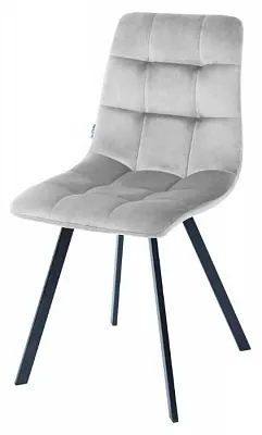 Стул CHILLI SQUARE BLUVEL-03 LIGHT GREY, велюр