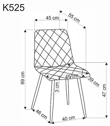 Стул HALMAR K525 горчичный/черный фото 10