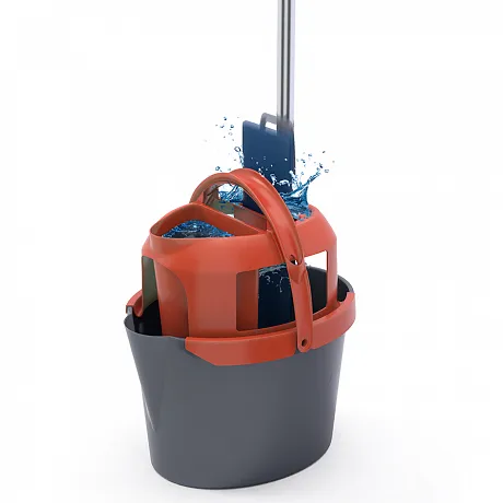Подвижное основание для швабры easy squeezer с насадкой из микрофибры фото 5