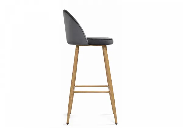 Барный стул Dodo 1 dark grey with edging / wood фото 3