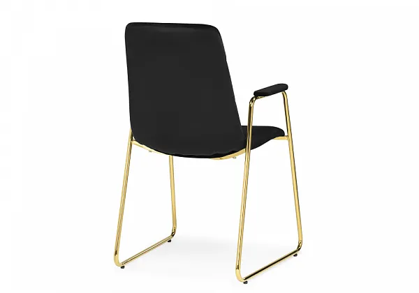 Стул на металлокаркасе Lana black / gold фото 6