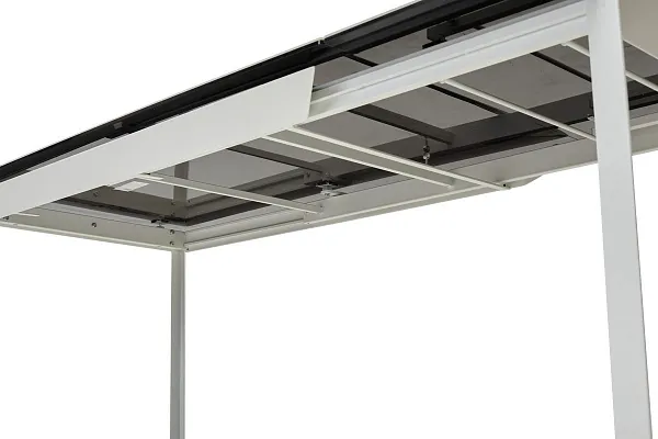 Стол CREMONA 140 HIGH GLOSS STATUARIO Белый мрамор глянцевый, керамика/ белый каркас, ®DISAUR