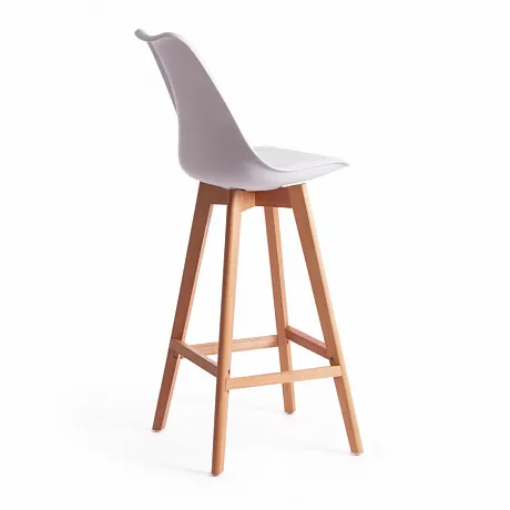 Стул барный TULIP BAR (mod. C1014H) Белый, натуральный фото 3