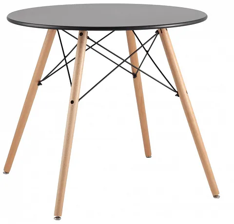 Стол круглый EAMES DSW NEW D=80 черный фото 2