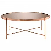 Столик Josen, D85 см, розовый/медный