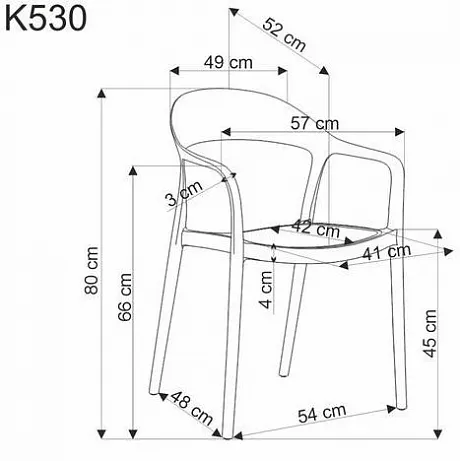 Стул HALMAR K530 черный/натуральный фото 10