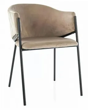 Стул SIGNAL BONO Velvet Bluvel 28 бежевый/черный