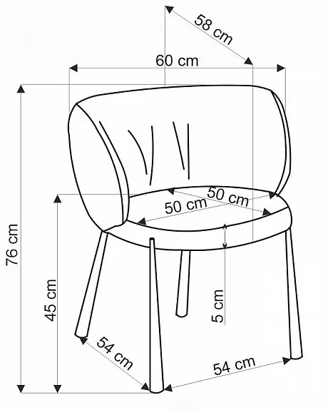 Стул HALMAR K531 бежевый/черный фото 11