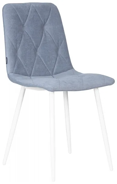 Стул CHILLY ROMBO Серо-голубой Simple 26, основание белый
