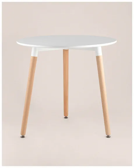 Стол круглый EAMES DST NEW D80 белый фото 6