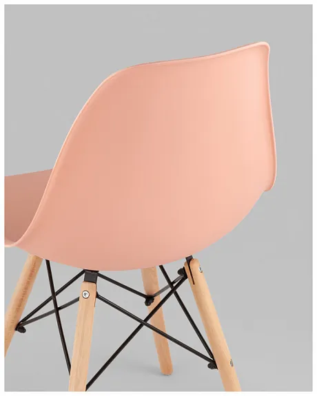 Стул Eames Style DSW персиковый (разборный каркас) фото 5