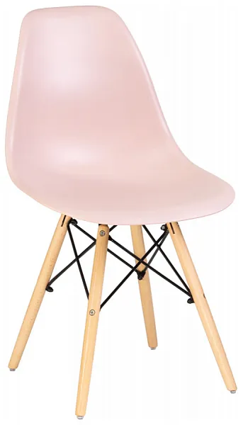 Стул DSW ножки светлый бук, цвет светло-розовый PK-02