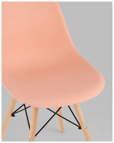 Стул Eames Style DSW персиковый (разборный каркас) фото 4