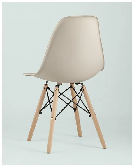 Стул Eames Style DSW бежевый x4 (разборный каркас) фото 9