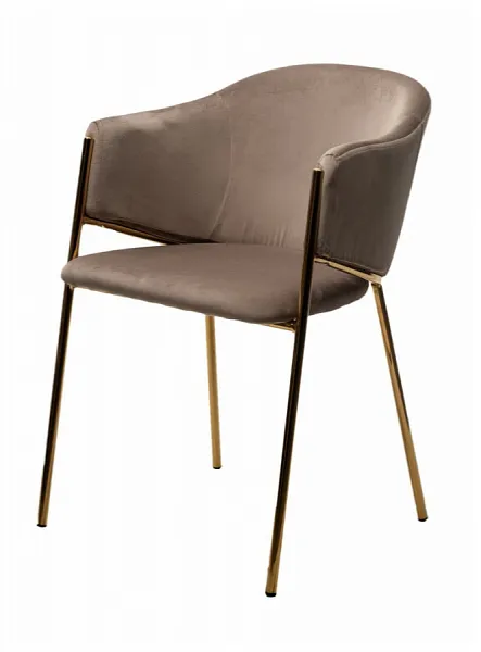 Стул DILL BLUVEL-40 BEIGE, велюр/ золотой каркас