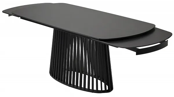 Стол DESIO 180 PURE BLACK SOLID CERAMIC Черный мрамор матовый, керамика/Черный каркас, ®DISAUR фото 5