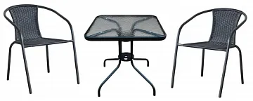Комплект мебели Асоль LRC03/LRT03-60x60 Black (2+1)