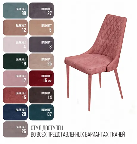 Стул CONNOR LUXE, бархат пудровый 15/конус фото 4