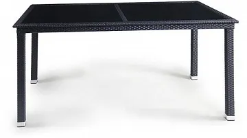 Плетеный стол T285A-W5-140x80 Black