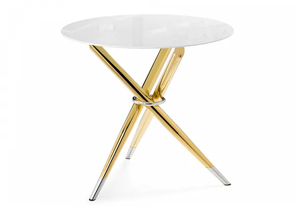 Стол Rock 80х75 white / gold фото 2