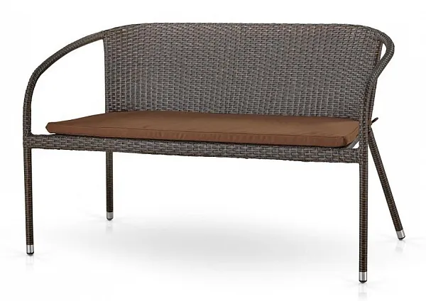 Плетеный диван S139A-W53 Brown/Beige