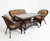 Комплект плетеной мебели T130-LV520BB-Brown_Beige