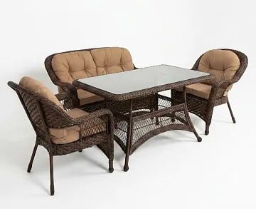 Комплект плетеной мебели T130-LV520BB-Brown_Beige