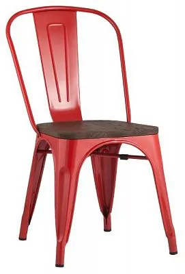 Стул TOLIX WOOD красный глянцевый