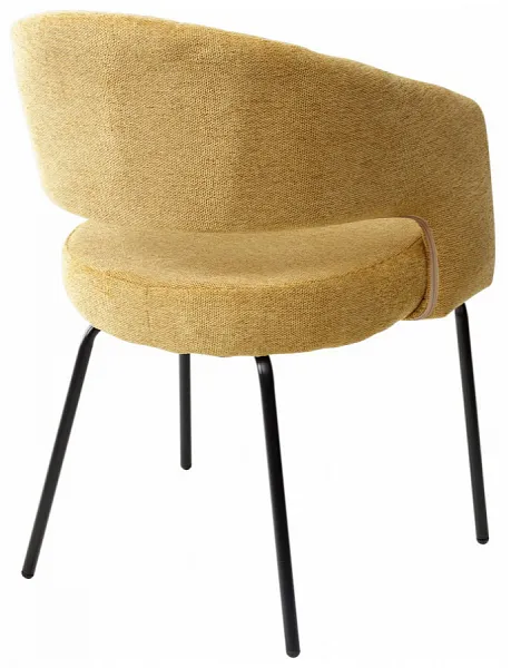 Стул SNUG WZ2042-05 горчичный, фактурный велюр / черный каркас, M-City фото 3