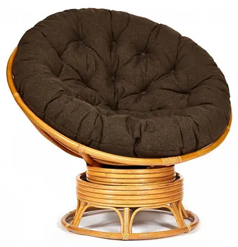 Кресло-качалка ",PAPASAN", w 23/01 B / с подушкой / Honey (мед), ткань Коричневый, 3М7-147