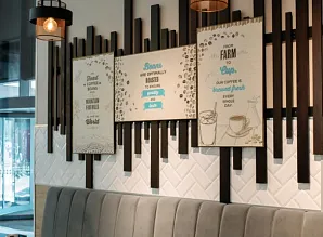 Барная стойка для кафе-пекарни Cinnabon в ТРК Прометей Фото 8