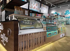 Производство мебели и барной стойки для кафе-пекарни Cinnabon на Лиговском Фото 4