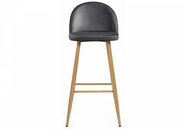 Барный стул Dodo 1 dark grey with edging / wood фото 2