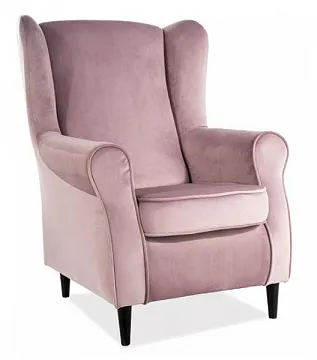 Кресло Signal BARON Velvet Bluvel 52 античный розовый