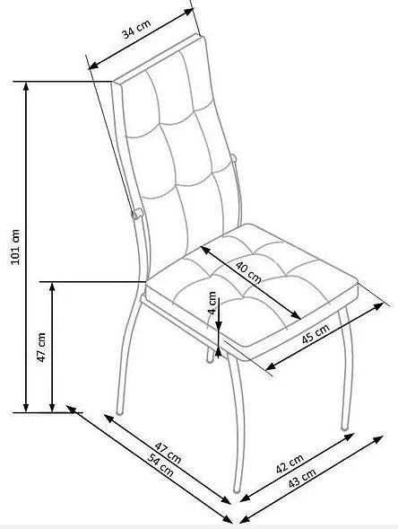 Стул HALMAR K416 горчичный/хром фото 7