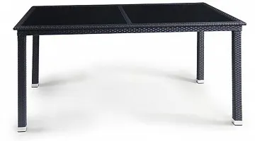Плетеный стол T246A-W5-160x90 Black
