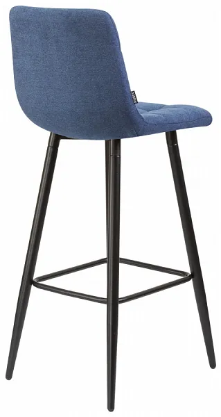 Стул барный  NICOLE (черные матовые ножки, синяя ткань (UF860-14B)) фото 5