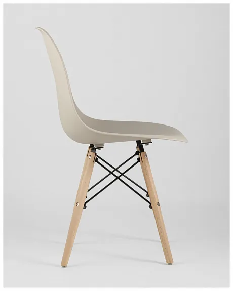 Стул Eames Style DSW бежевый (разборный каркас) фото 7