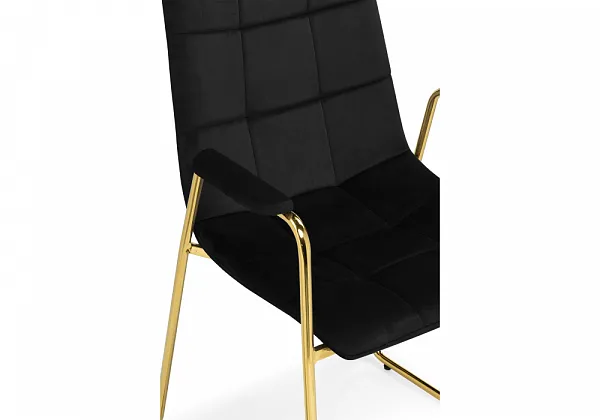 Стул на металлокаркасе Lana black / gold фото 8