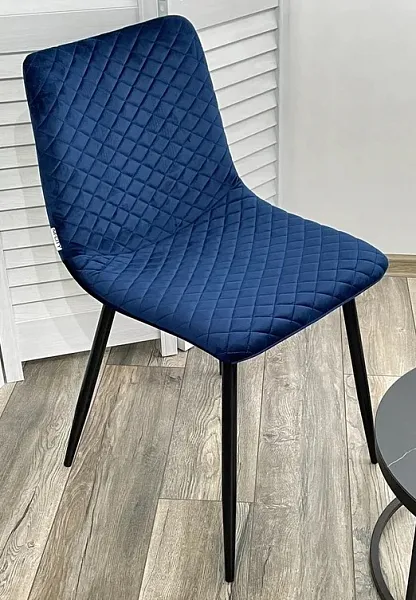 Стул TINTIN BLUVEL-86 NAVY BLUE / черный каркас фото 4