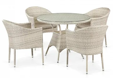 Комплект плетеной мебели T190A/Y350A-W85-D96 Latte 4Pcs